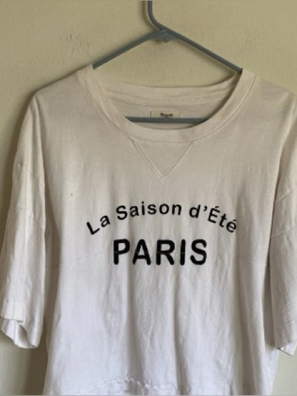 Madewell White Short Sleeve 'La Saison d'Été PARIS' Tee